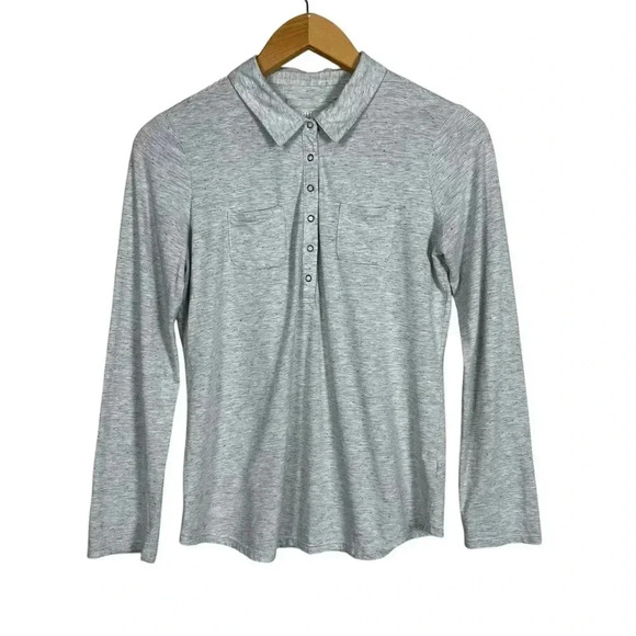 Ruff Hewn Gray Confetti Henley Long Sleeve Size Small EUC - Picture 1 of 7